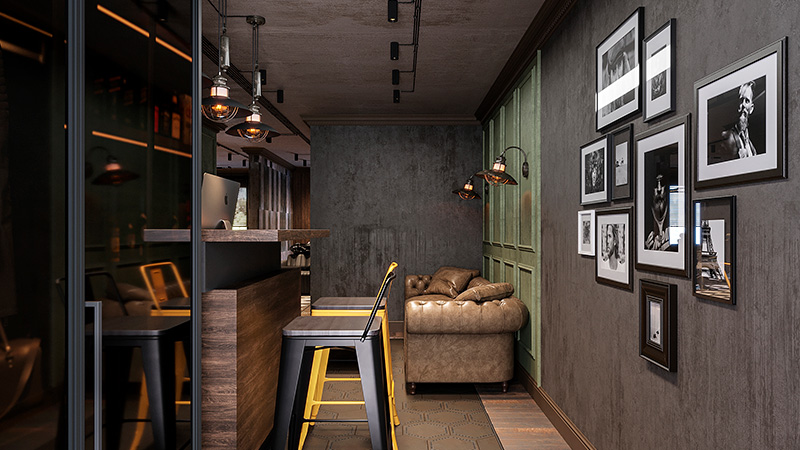 Интерьер барбершопа